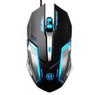 Inphic PB6 Household Macro Programming Metal Bottom Board Luminous Gaming Mouse, Cable Length: 1.5m, Colour: Black 6 Keys Metal Chassis - 1