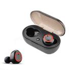 Y50 Sports Outdoor TWS Bluetooth 5.0 Touch Wireless Headphones(Black Red) - 1