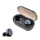 Y50 Sports Outdoor TWS Bluetooth 5.0 Touch Wireless Headphones(Black Blue) - 1