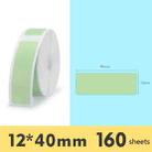 2 PCS Supermarket Goods Sticker Price Tag Paper Self-Adhesive Thermal Label Paper for NIIMBOT D11, Size: Green 12x40mm 160 Sheets - 1