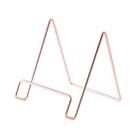 4 PCS Desktop Iron Art Plating Bracket for iPad / CD Display / Cookbook / Plate(Rose Gold) - 1
