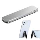 Aluminum Alloy Is Ultra-Thin Mobile Phone Lazy Bracket Multi-Angle Support Function Mini Ring Buckle Desktop Bracket(Silver) - 1