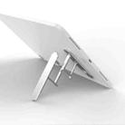 Universal Tablet Desktop Lazy Bracket Aluminum Alloy Multifunctional Paste Portable Folding Bracket(Silver) - 1