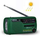 DE13 Hand-Cranked Power Full Band Solar Charging Emergency Outdoor Radio(Green) - 1