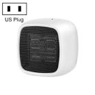 Home Desktop Mini Portable PTC Dumping Power-off Heater, Specification:US Plug(White) - 1