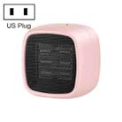 Home Desktop Mini Portable PTC Dumping Power-off Heater, Specification:US Plug(Pink) - 1