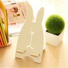 4 PCS Cartoon Rabbit cCandy Color Wooden Phone Holder(White) - 1