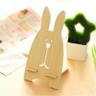 4 PCS Cartoon Rabbit cCandy Color Wooden Phone Holder(Wood Color) - 1