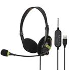 Computer USB Interface Headphone Aviation Headset with Microphone - 1