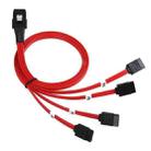 Mini SAS 36Pin SFF 8087 To SATA Server Connector Cable, Cable Length: 50cm(Red) - 1