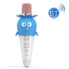 Lebo K5 Mobile Phone Tablet Wireless Bluetooth Microphone Carrot Children Singing Microphone(White Blue) - 1