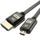 1m 8K UHD Micro HDMI to HDMI Nylon Braided Audio Video Cable - 1