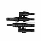 1 Pair MC4 Three-way T Type MC4 Photovoltaic Connector Solar Branch Connector Solar Panel Male And Female Plug Accessories - 1