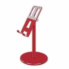 Adjustable Aluminum Alloy Tablet Mobile Phone Stand Special Desktop Stand for Live Broadcast(Red) - 1