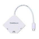 Cabledeconn F0102 3 in 1 Type-C to VGA / HDMI / DVI Adapter(White) - 1