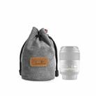 S.C.COTTON Liner Shockproof Digital Protection Portable SLR Lens Bag Micro Single Camera Bag Round Gray S - 1