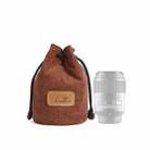 S.C.COTTON Liner Shockproof Digital Protection Portable SLR Lens Bag Micro Single Camera Bag Round Brown S - 1