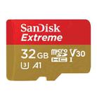 SanDisk U3 High-Speed Micro SD Card  TF Card Memory Card for GoPro Sports Camera, Drone, Monitoring 32GB(A1), Colour: Gold Card - 1