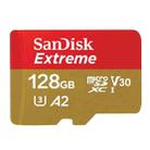 SanDisk U3 High-Speed Micro SD Card  TF Card Memory Card for GoPro Sports Camera, Drone, Monitoring 128GB(A2), Colour: Gold Card - 1