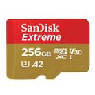 SanDisk U3 High-Speed Micro SD Card  TF Card Memory Card for GoPro Sports Camera, Drone, Monitoring 256GB(A2), Colour: Gold Card - 1