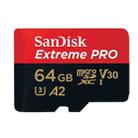 SanDisk U3 High-Speed Micro SD Card  TF Card Memory Card for GoPro Sports Camera, Drone, Monitoring 64GB(A2), Colour: Black Card - 1