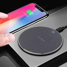 2pcs K8 10W Universal Aluminum Alloy Mobile Phone Wireless Charger, Specification:with 1m Cable(Black) - 1