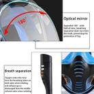 Snorkeling Mask Double Tube Silicone Full Dry Diving Mask Adult Swimming Mask Diving Goggles, Size: S/M(Black/Black) - 5