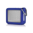 2 PCS For JBL GO2 Bluetooth Speaker Silicone Protective Case Four-corner Anti-fall Sound Case with Carabiner(Blue) - 1