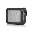 2 PCS For JBL GO2 Bluetooth Speaker Silicone Protective Case Four-corner Anti-fall Sound Case with Carabiner(Black) - 1