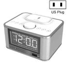 M7-QI Wireless Charging Clock Bluetooth Audio Support TF Card & U Disk & AUX US Plug(White) - 1