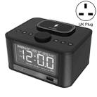 M7-QI Wireless Charging Clock Bluetooth Audio Support TF Card & U Disk & AUX UK Plug(Black) - 1