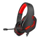 J10 Wired Gaming Headset Gaming Luminous Headset(Black Red) - 1