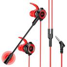 98K 3.5mm Game Earphone In-Ear Wired Computer Phone Headset with Mic(Black Red ) - 1