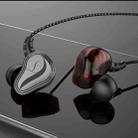 D2000 3.5mm Double-moving Coil Wire-controlled In-ear Sports Gaming Wired Earphone(Gray) - 1