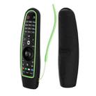 SIKAI CASE Smart TV Remote Control Protective Sleeve Remote Control Color Matching Silicone Sleeve Suitable For LG AN-MR600 / AN-MR650(Black+Fluorescent Green With Luminous) - 1