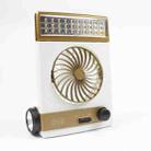 Four-In-One Solar Fan With Lamp Flashlight Function,CN Plug(Golden) - 1