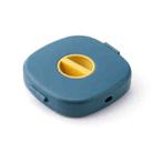 5 PCS Square Rotatable Earphone Data Cable Storage Box Multifunctional Desktop Phone Holder(Blue Yellow) - 1