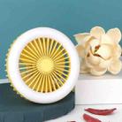 6355 Mini Carabiner Folding Fan Night Light(Yellow) - 1