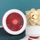 6355 Mini Carabiner Folding Fan Night Light(Red) - 1