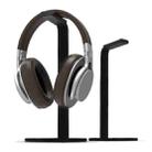 Aluminum Alloy Headphone Holder H-Stand Headphone Display Stand Headphone Storage Rack(Black) - 2