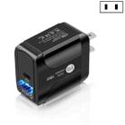 18W PD + QC 3.0 Fast Charge Travel Charger Power Adapter With LED Indication Function(US Plug Black) - 1