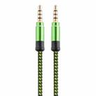 3.5mm Male To Male Car Stereo Gold-Plated Jack AUX Audio Cable For 3.5mm AUX Standard Digital Devices, Length: 3m(Green) - 1
