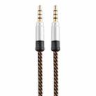 3.5mm Male To Male Car Stereo Gold-Plated Jack AUX Audio Cable For 3.5mm AUX Standard Digital Devices, Length: 3m(Brown) - 1