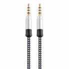 3.5mm Male To Male Car Stereo Gold-Plated Jack AUX Audio Cable For 3.5mm AUX Standard Digital Devices, Length: 1.5m(White) - 1