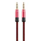 3.5mm Male To Male Car Stereo Gold-Plated Jack AUX Audio Cable For 3.5mm AUX Standard Digital Devices, Length: 1.5m(Red) - 1