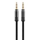 3.5mm Male To Male Car Stereo Gold-Plated Jack AUX Audio Cable For 3.5mm AUX Standard Digital Devices, Length: 1.5m(Black) - 1