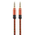 3.5mm Male To Male Car Stereo Gold-Plated Jack AUX Audio Cable For 3.5mm AUX Standard Digital Devices, Length: 1.5m(Orange) - 1