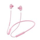 Bluetooth Earphone Sports Liquid Silicone Hanging Neck Headset Heavy Bass Stereo Earphone(Pink) - 1