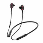 Bluetooth Earphone Sports Liquid Silicone Hanging Neck Headset Heavy Bass Stereo Earphone(Black) - 1