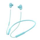 Bluetooth Earphone Sports Liquid Silicone Hanging Neck Headset Heavy Bass Stereo Earphone(Crystal Blue) - 1